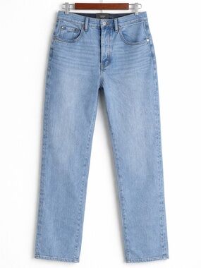 Torrid Slim Straight Jeans Light Medium Wash High Rise Stretch Denim Size 10R